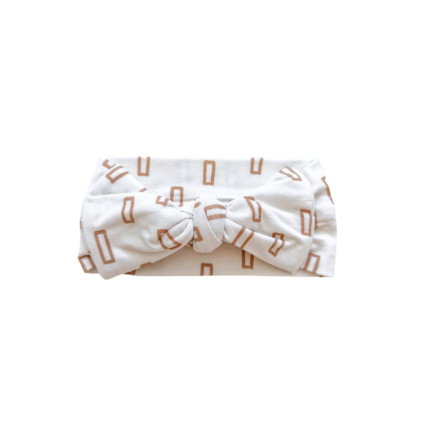 Neutral Rectangle Bamboo Baby Knotted Headband