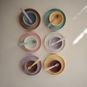 Mushie Silicone Suction Bowl for Babies Learning to Feed