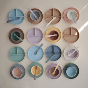 Mushie Silicone Suction Bowl for Babies Learning to Feed