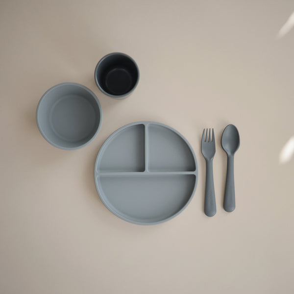 Mushie Silicone Suction Bowl for Babies Learning to Feed