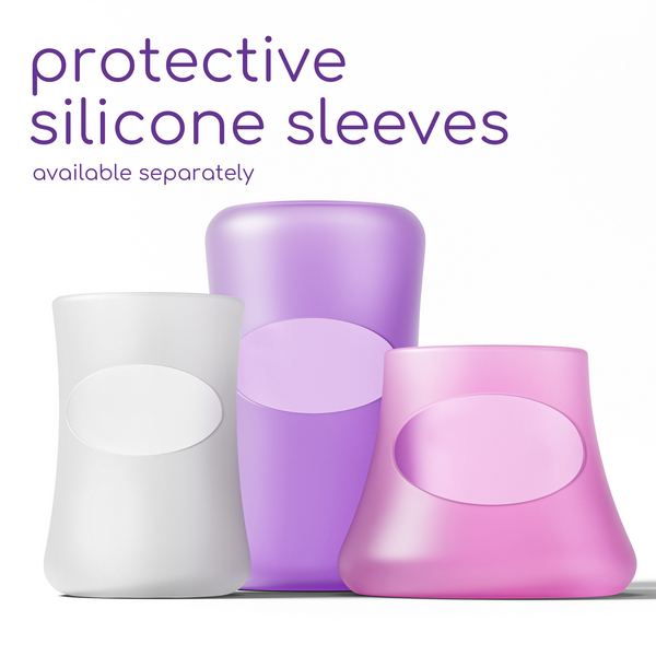 mōmi breast-like bottle 4oz 2-set with purple collar