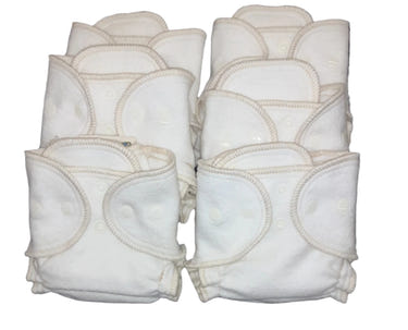 Newborn cotton diaper bundle pack of 6, perfect for eco-friendly diaper bags and baby care essentials.