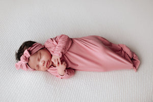 Rose Knotted Newborn Baby Gown