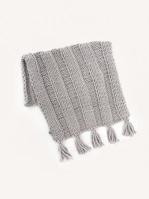 Boho Hand-Knitted Baby Blanket