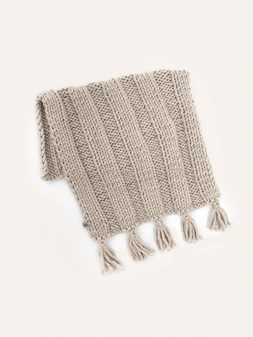 Boho Hand-Knitted Baby Blanket