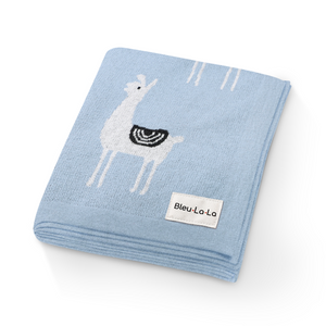 Luxury Knit Llama Swaddle Baby Blanket