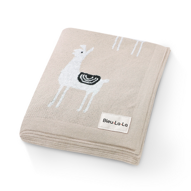 Luxury Knit Llama Swaddle Baby Blanket - MOOGCO Baby