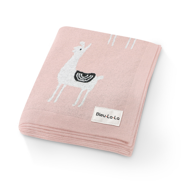 Luxury Knit Llama Swaddle Baby Blanket - MOOGCO Baby