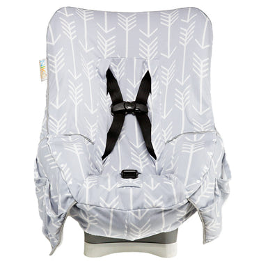 NIKO Easy Wash Children's Car Seat Cover in 100% Cotton Jersey, Grey with White Arrow Print