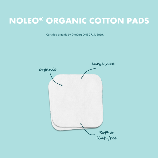 NOLEO Organic Cotton Pads - Large 3.54"x3.54" - MOOGCO Baby