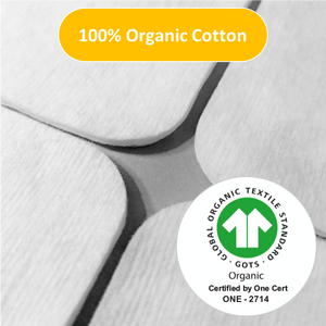 NOLEO Organic Cotton Pads - Large 3.54"x3.54" - MOOGCO Baby