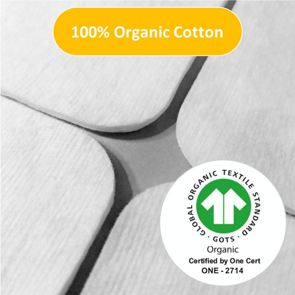 NOLEO Organic Cotton Pads - Large 3.54"x3.54" - MOOGCO Baby