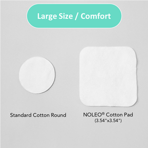 NOLEO Organic Cotton Pads - Large 3.54"x3.54" - MOOGCO Baby