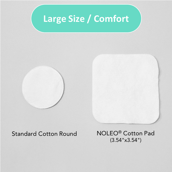 NOLEO Organic Cotton Pads - Large 3.54"x3.54" - MOOGCO Baby