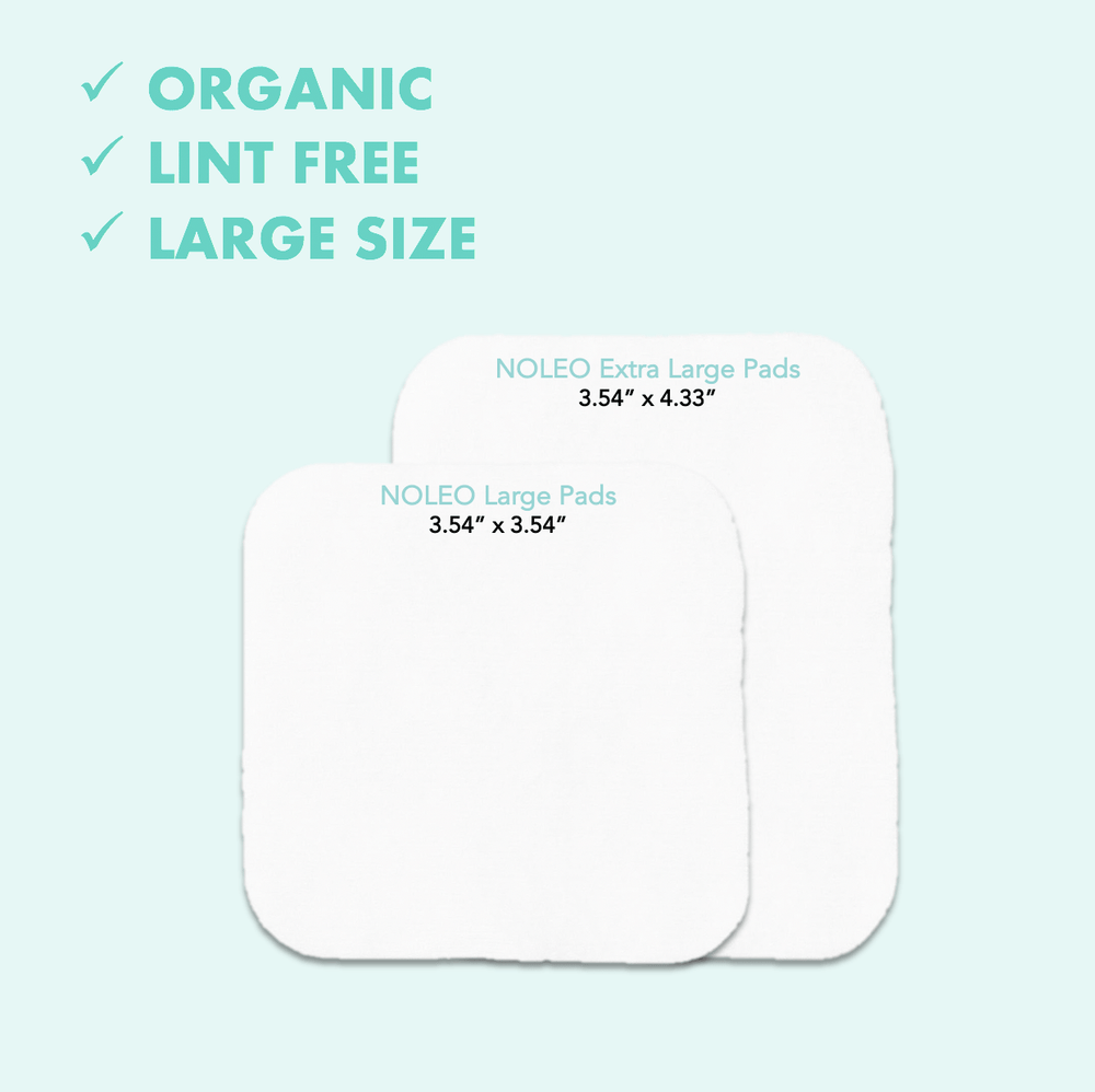 NOLEO Organic Cotton Pads - XL 3.54"x4.33" - MOOGCO Baby