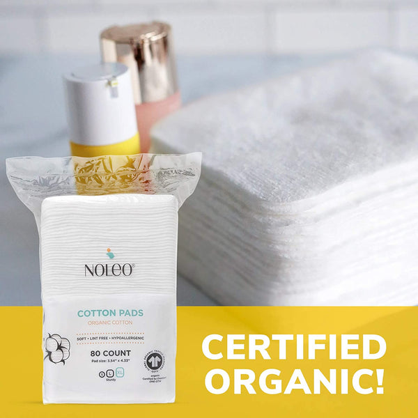 NOLEO Organic Cotton Pads - XL 3.54"x4.33" - MOOGCO Baby