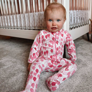 Organic Footie - Pink Balloons