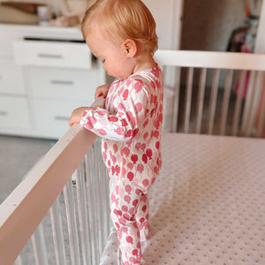 Organic Footie - Pink Balloons