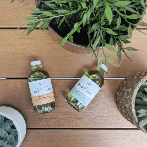 NOLEO Body Oil – Nourish, Soothe, and Restore Skin Naturally | 4oz Glass Bottle - MOOGCO Baby