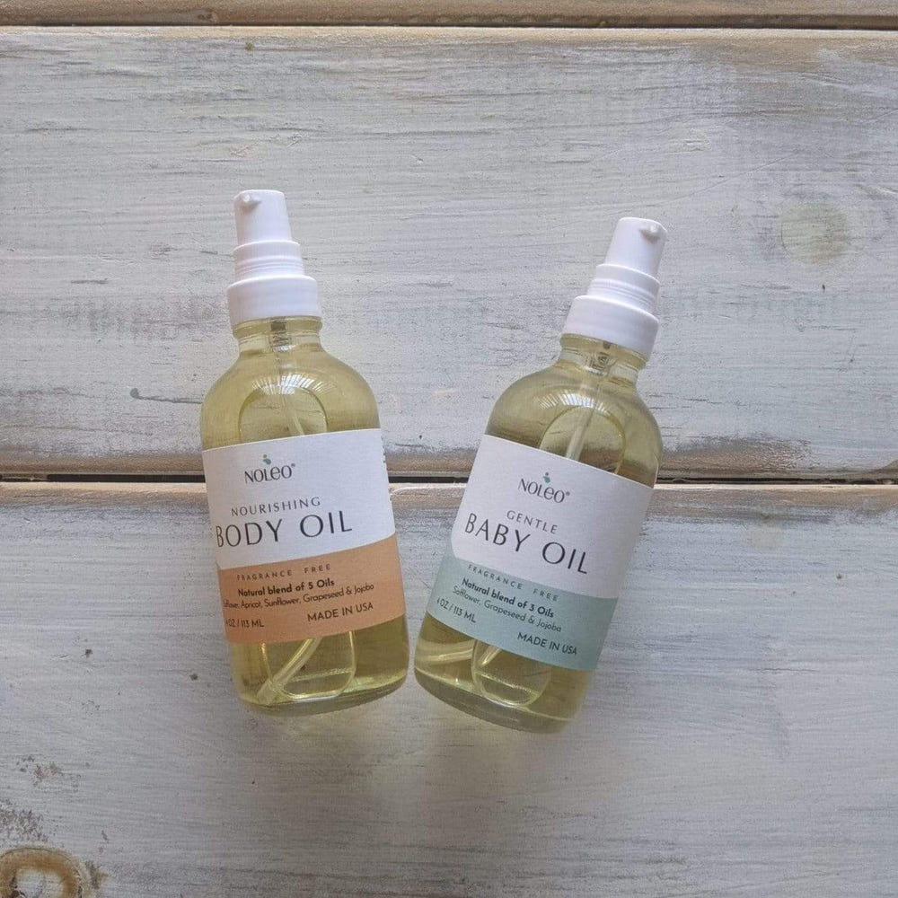 NOLEO Body Oil – Nourish, Soothe, and Restore Skin Naturally | 4oz Glass Bottle - MOOGCO Baby