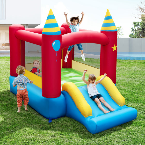 Inflatable Kids Bounce Castle with 480W Blower - Heavy-Duty