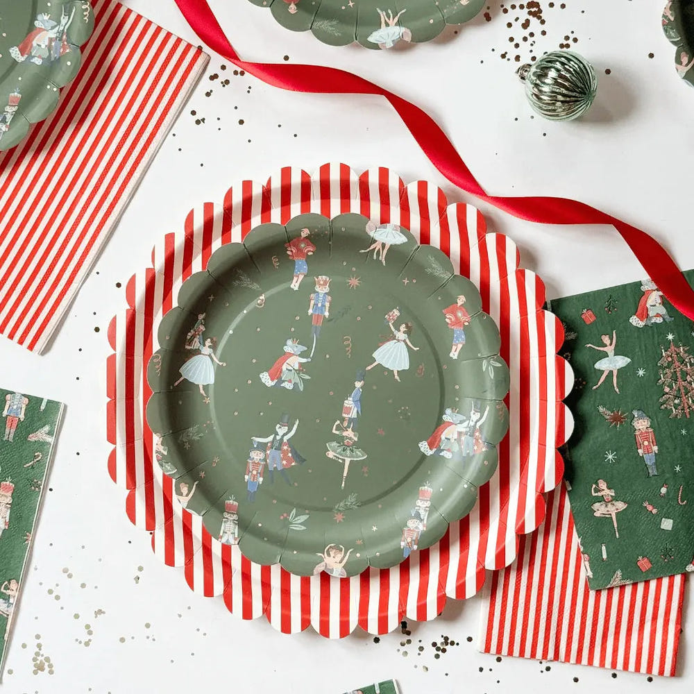 Red & White Candy Stripe Guest Napkins (24pcs)