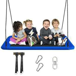 60 Inches Platform Tree Swing Outdoor with  2 Hanging Straps for Infants