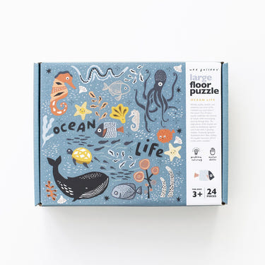 Ocean Life Floor Puzzle for toddlers, featuring vibrant marine animals and engaging design for fun learning playtime.