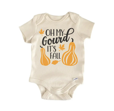 Oh My Gourd It’s Fall Pumpkin - Baby Boy Girl Clothes Bodysuit Funny Cute Baby Bodysuit
