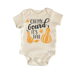 Oh My Gourd It’s Fall Pumpkin - Baby Boy Girl Clothes Bodysuit Funny Cute Baby Bodysuit
