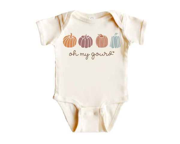 Oh My Gourd Pumpkin Fall - Baby Boy Girl Clothes Infant Bodysuit Funny Cute Newborn Baby Bodysuit