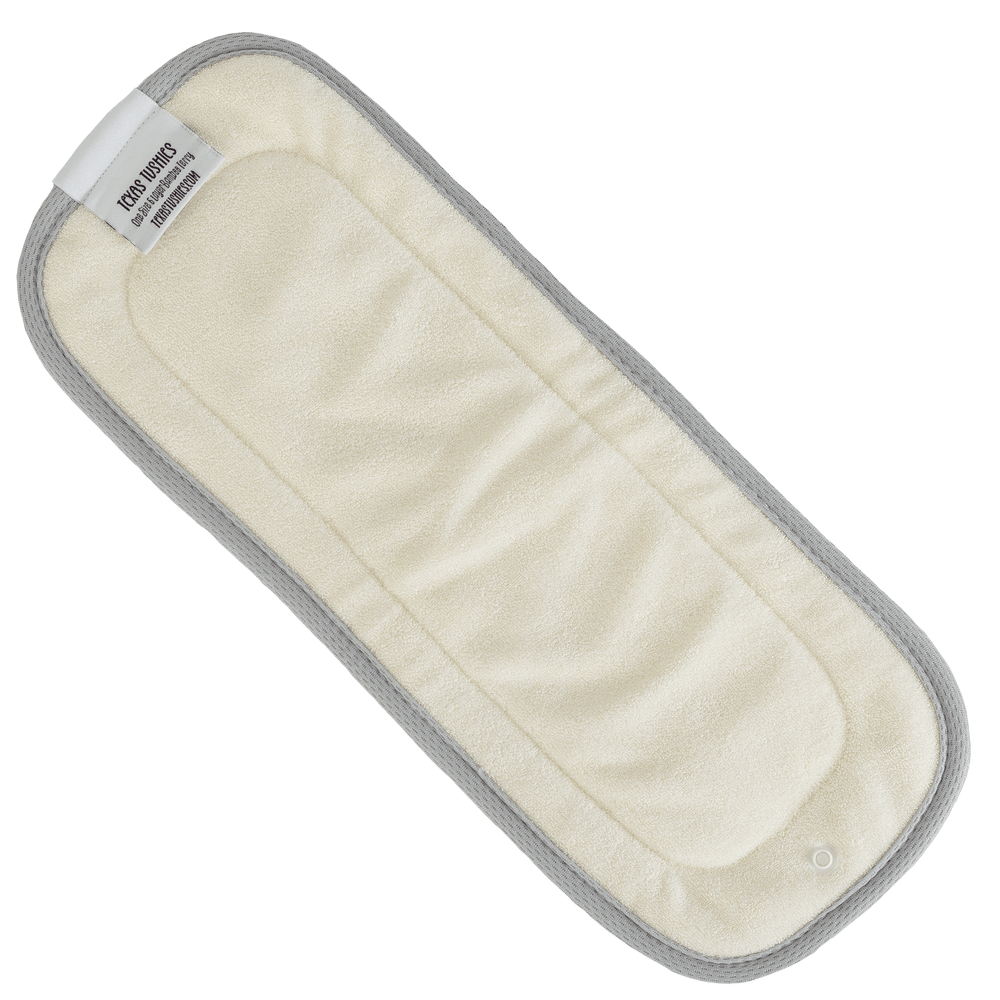 One Size - 6 layer Natural Fiber Cloth Diaper Inserts with Snap