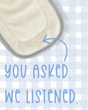 One Size - 6 layer Natural Fiber Cloth Diaper Inserts with Snap