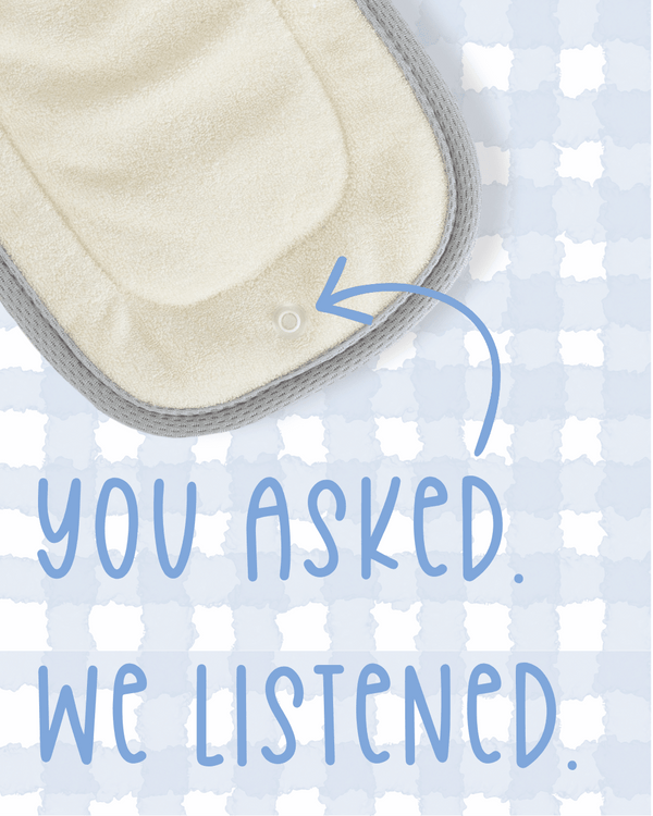 One Size - 6 layer Natural Fiber Cloth Diaper Inserts with Snap