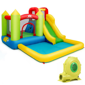 Outdoor Inflatable Bounce House with 480 W Blower - Heavy-Duty