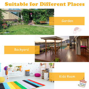 Kids picnic folding table and bench with umbrella, perfect for outdoor fun and playtime in any garden or backyard.
