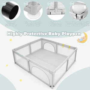 Large infant playpen safety center with 50 ocean balls, perfect for feeding and nursing in a safe play area.