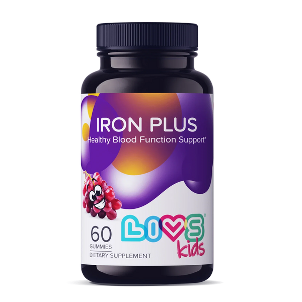 LIVS Gummies Iron Plus Grape 45 Servings 20 mg