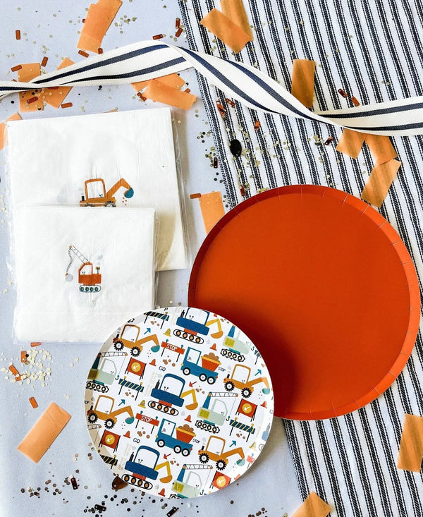 Orange Paper Party Plate (8pcs)