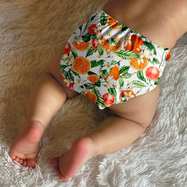 Wilder cloth Diaper Cover - Orange that Peachy - MOOGCO Baby