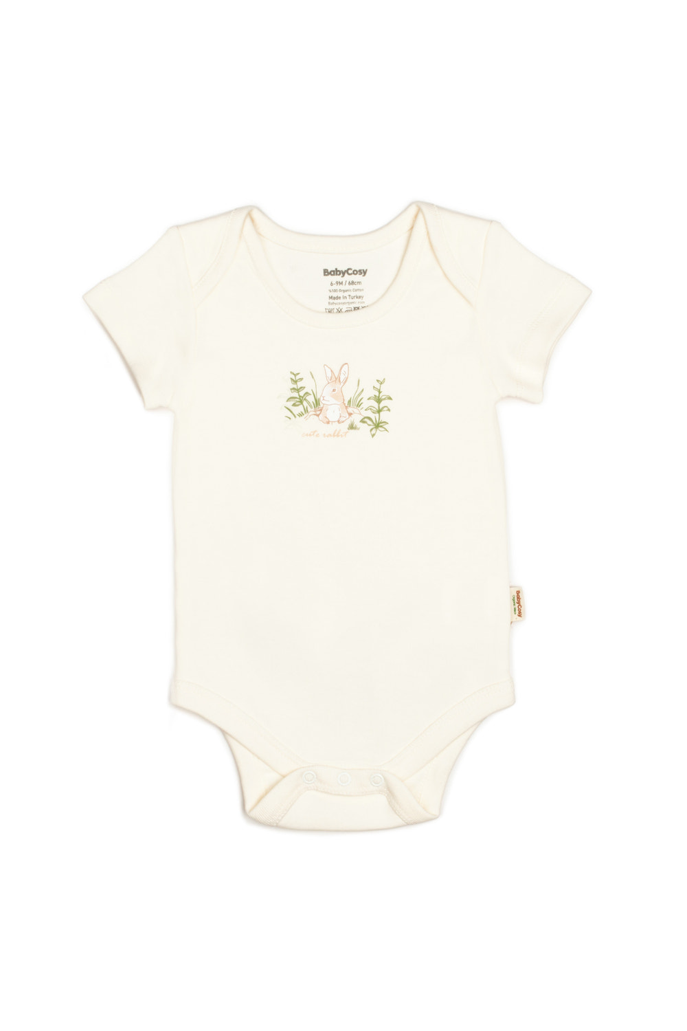 Ecru Bunny Short Sleeve Bodysuit