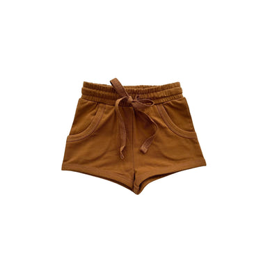 Caramel Organic Cotton Baby Shorts