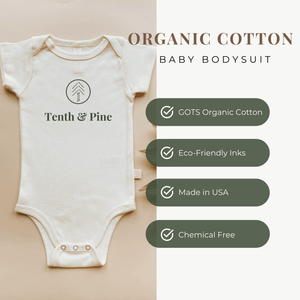 Happy Camper Clay Organic Cotton Baby Bodysuit Short Sleeve