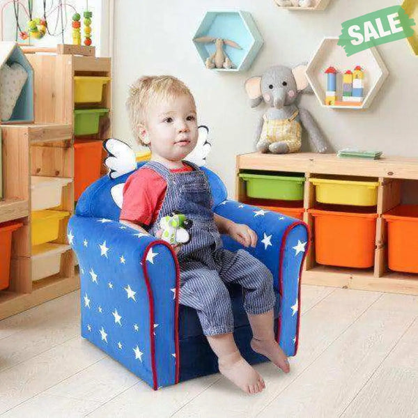 Original Kids Sofa with Armrest and Thick Cushion-Pink Pink Kids Chairs & Seating