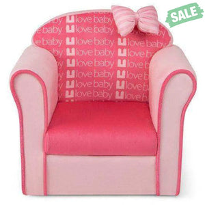 Original Kids Sofa with Armrest and Thick Cushion-Pink Pink Kids Chairs & Seating