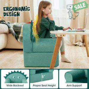 Original Kids Sofa with Armrest and Thick Cushion-Pink Pink Kids Chairs & Seating