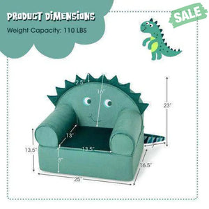 Original Kids Sofa with Armrest and Thick Cushion-Pink Pink Kids Chairs & Seating