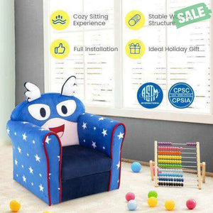 Original Kids Sofa with Armrest and Thick Cushion-Pink Pink Kids Chairs & Seating