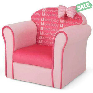 Original Kids Sofa with Armrest and Thick Cushion-Pink Pink Kids Chairs & Seating