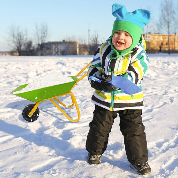Outdoor Garden Backyard Play Toy Kids Metal Wheelbarrow